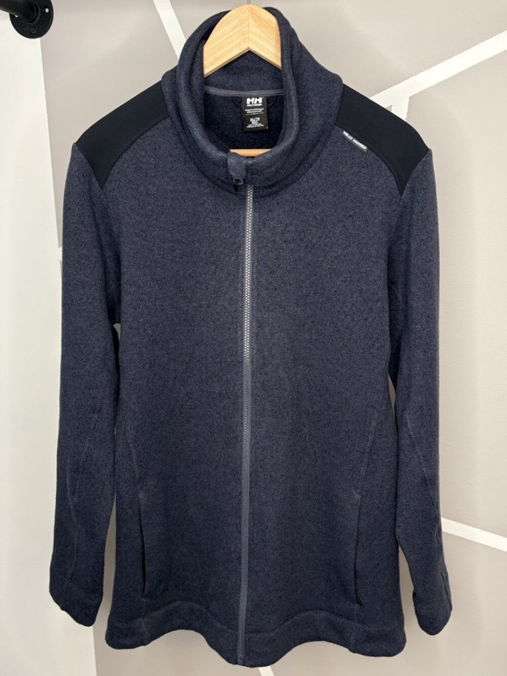 Helly Hansen Synnoeve Propile Knit Sweater Jacket Women’s XL Heather Blue